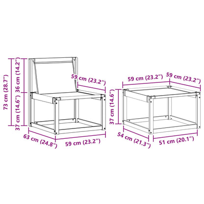 Set di divani da esterno con cuscino 5 pcs Naturale e Beige | homemem39