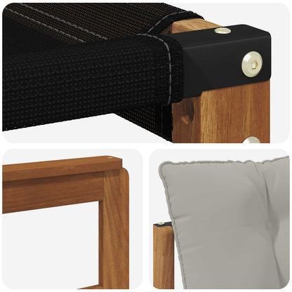 Set di divani da esterno 7 pcs Grigio Naturale e Chiaro | homemem39