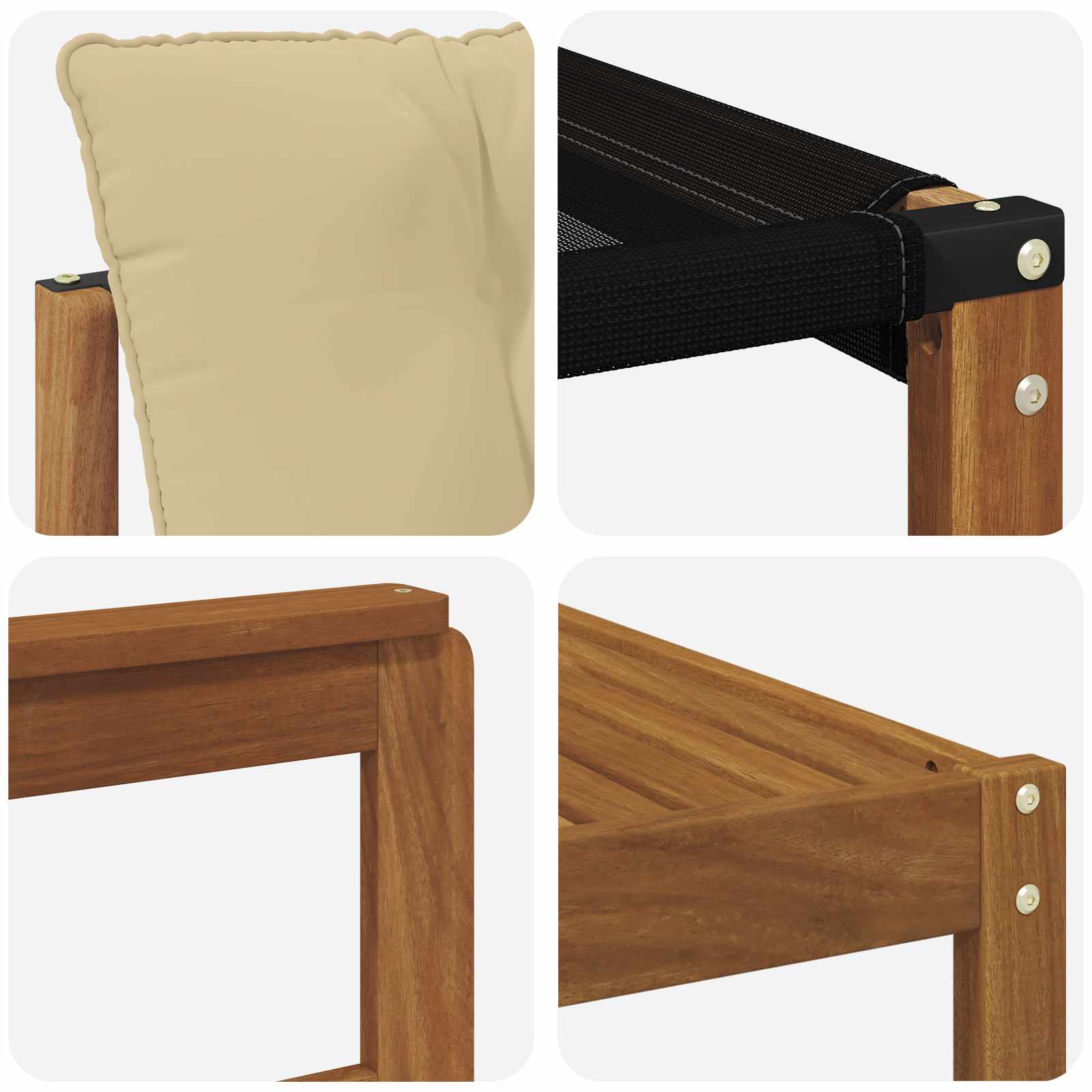 Set di divani da esterno con cuscino 9 pcs Naturale e Beige | homemem39