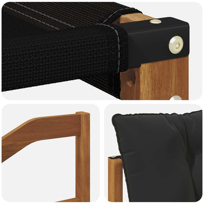 Set di divani da esterno con cuscino 7 pcs Naturale e Nero | homemem39