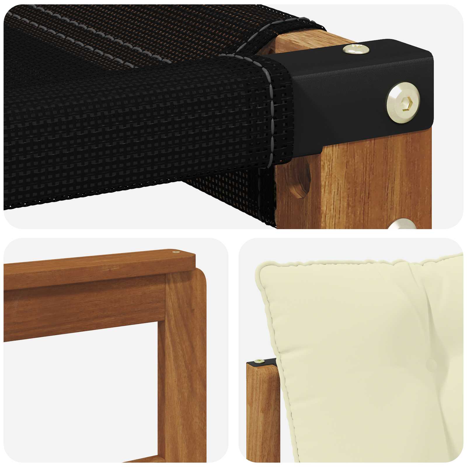 Set di divani da esterno con cuscino 8 pcs Naturale e Crema | homemem39