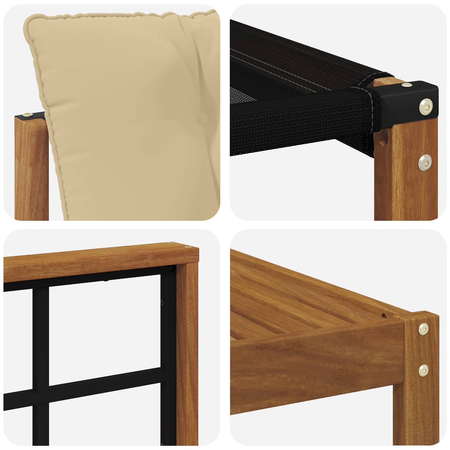 Set di divani da esterno con cuscino 10 pcs Naturale e Beige | homemem39