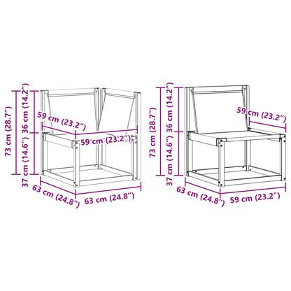 Set di divani da esterno 10 pcs Grigio Naturale e Chiaro | homemem39