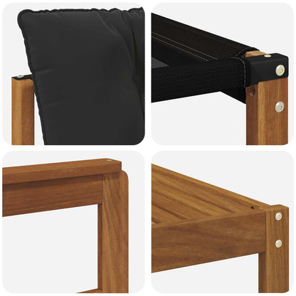 Set di divani da esterno con cuscino 11 pcs Naturale e Nero | homemem39