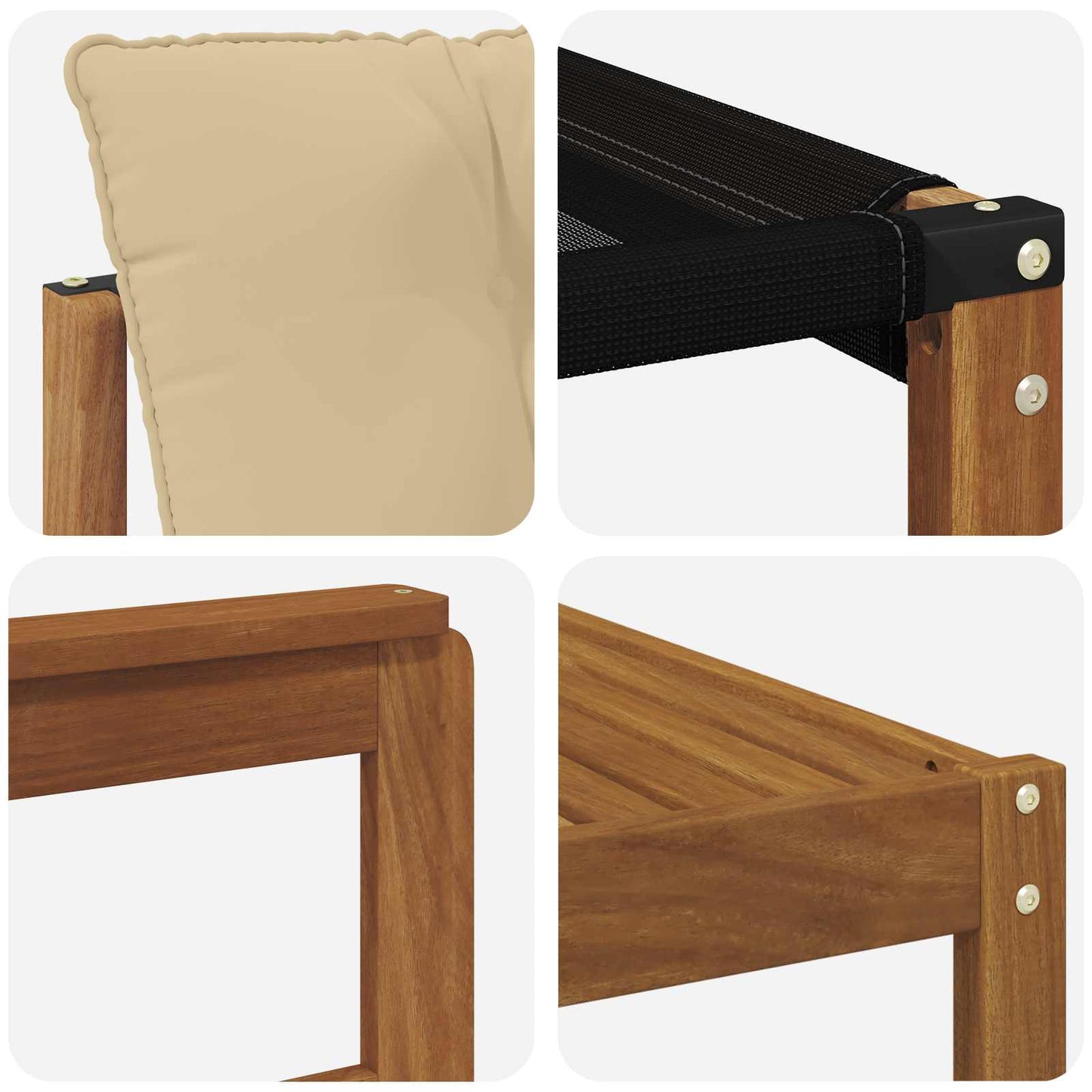 Set di divani da esterno con cuscino 11 pcs Naturale e Beige | homemem39