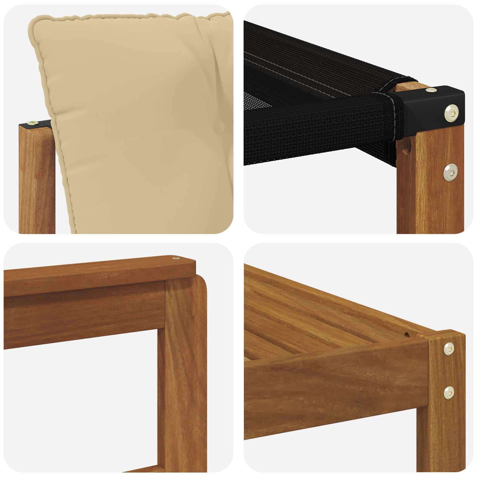 Set di divani da esterno con cuscino 11 pcs Naturale e Beige | homemem39
