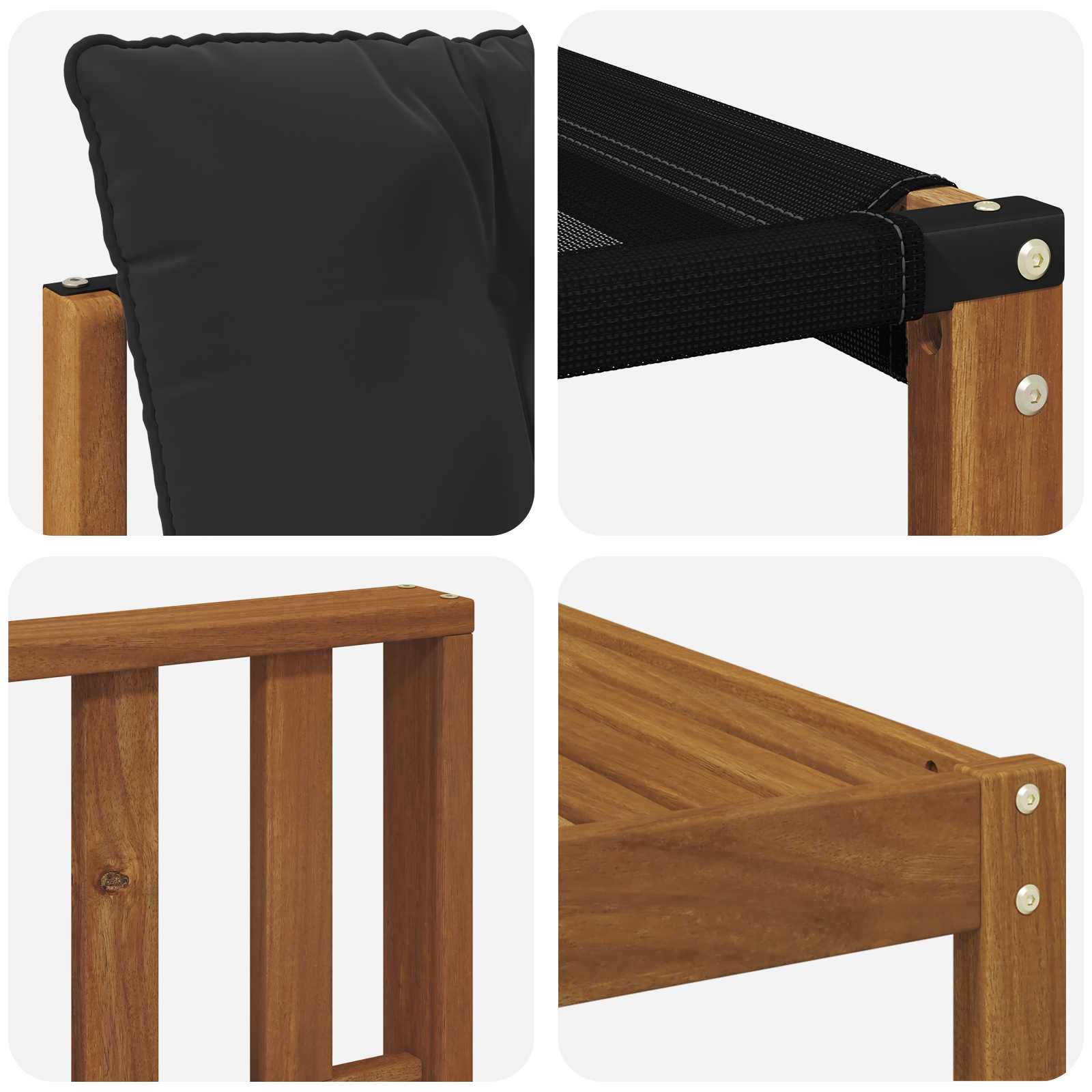 Set di divani da esterno con cuscino 11 pcs Naturale e Nero | homemem39
