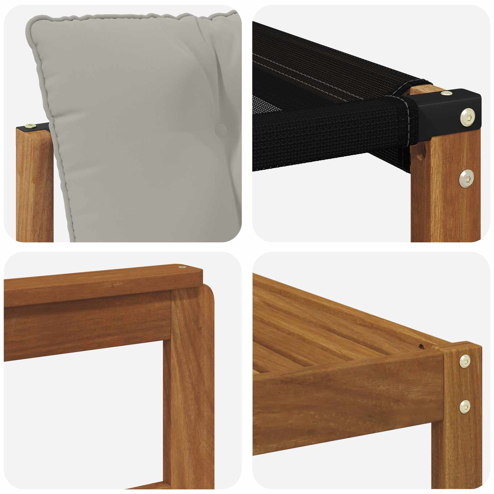 Set di divani da esterno 5 pcs Grigio Naturale e Chiaro | homemem39