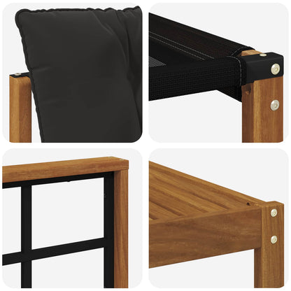 Set di divani da esterno con cuscino 5 pcs Naturale e Nero | homemem39