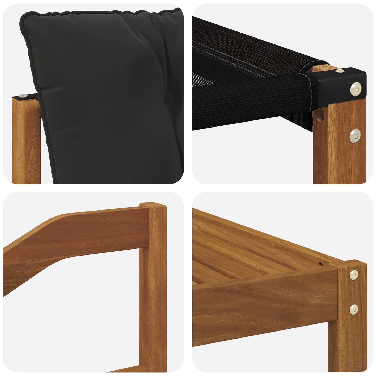Set di divani da esterno con cuscino 5 pcs Naturale e Nero | homemem39