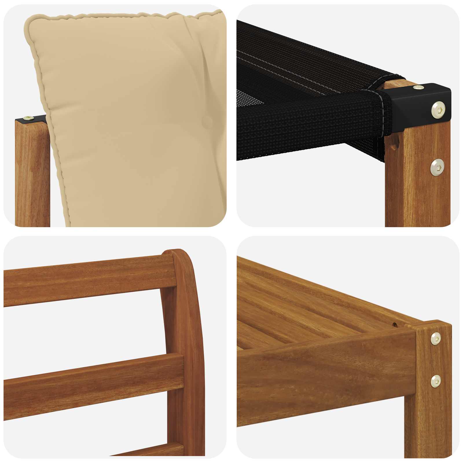 Set di divani da esterno con cuscino 6 pcs Naturale e Beige | homemem39