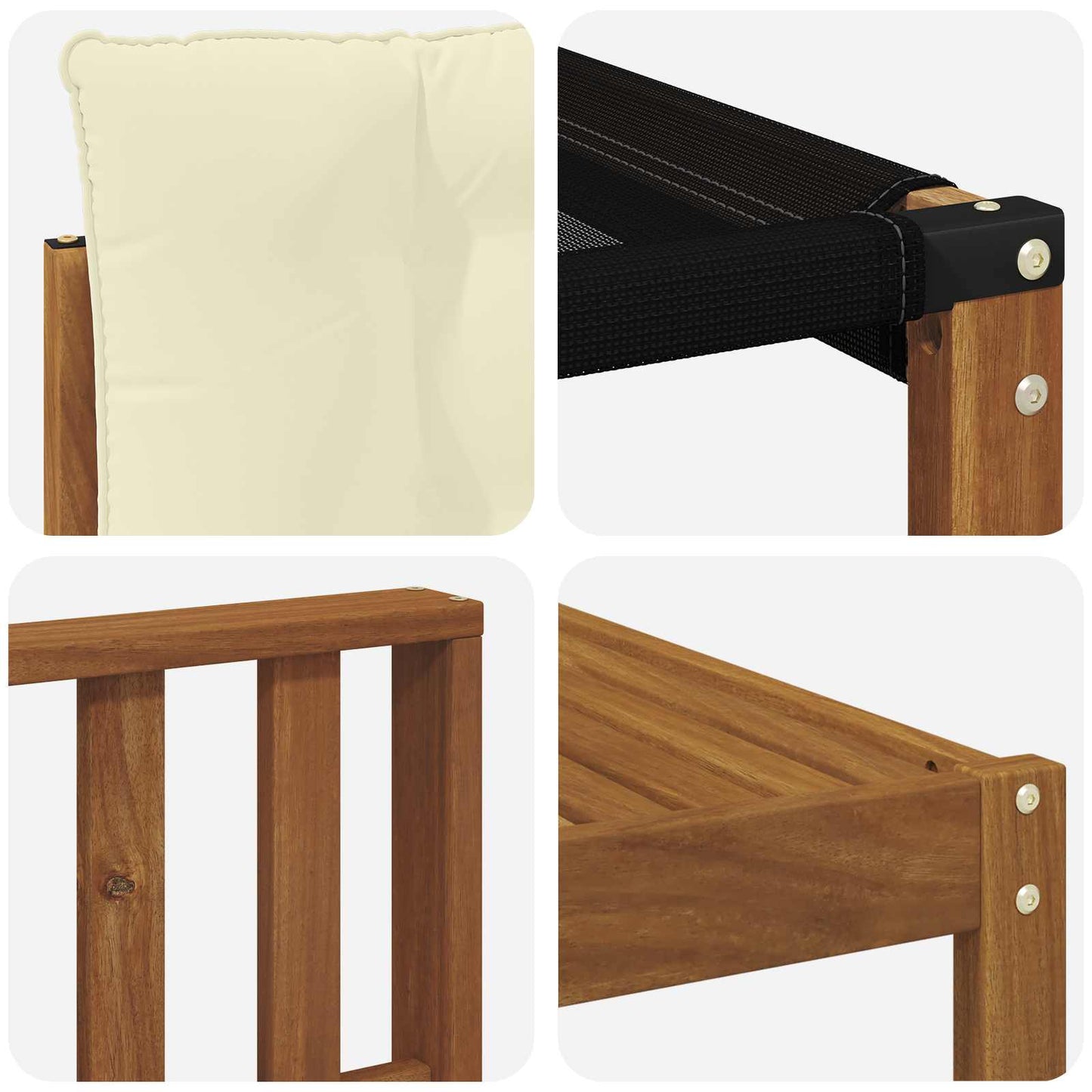 Set di divani da esterno con cuscino 7 pcs Naturale e Crema | homemem39