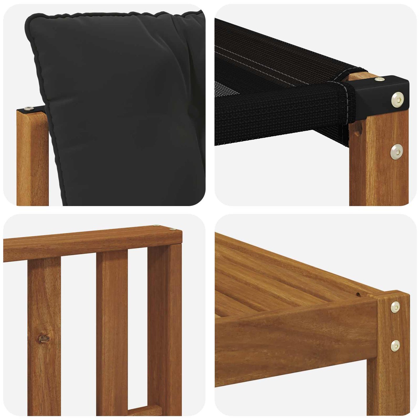 Set di divani da esterno con cuscino 8 pcs Naturale e Nero | homemem39