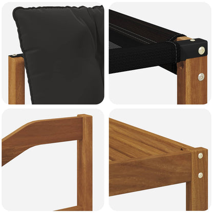 Set di divani da esterno con cuscino 8 pcs Naturale e Nero | homemem39