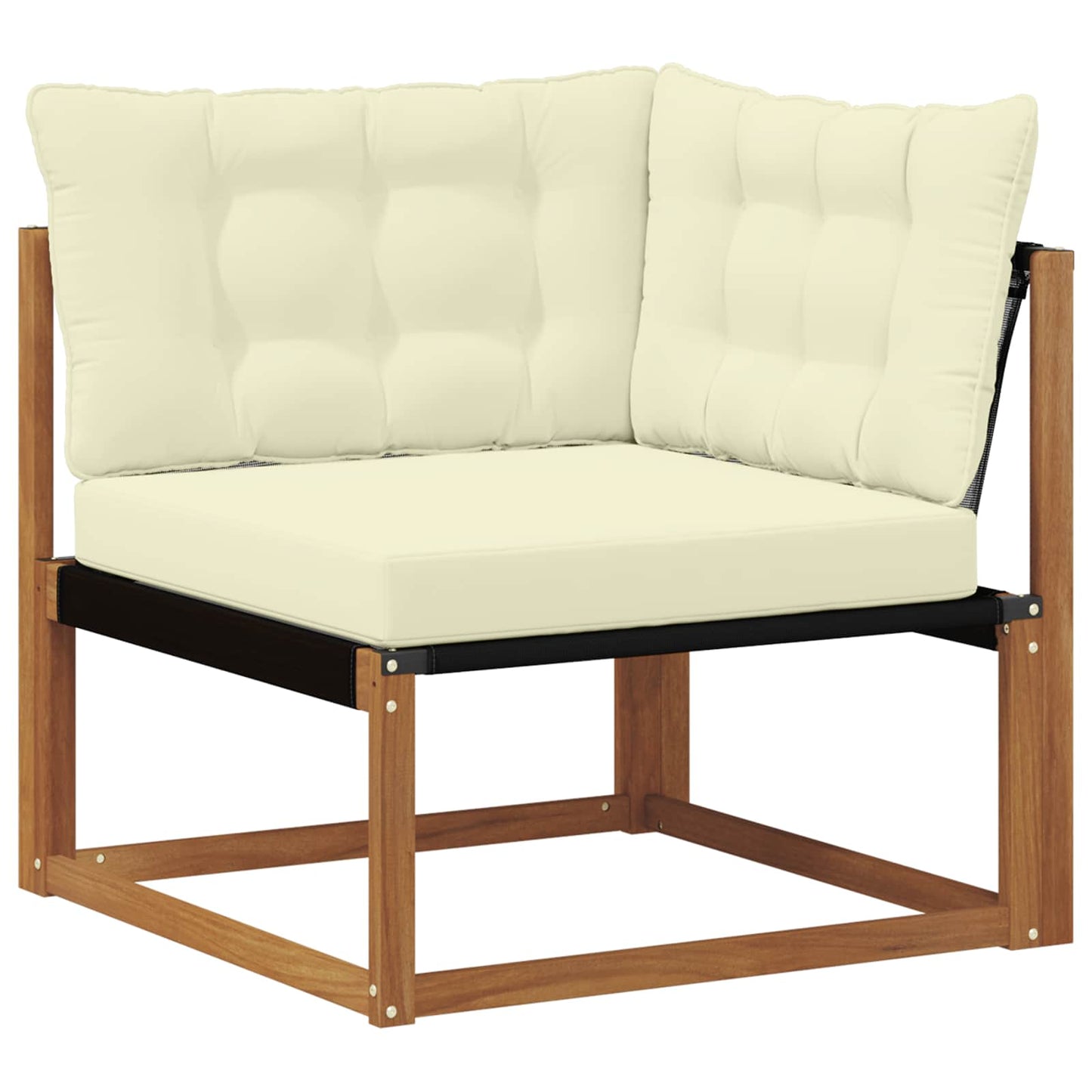 Set di divani da esterno con cuscino 4 pcs Naturale e Crema