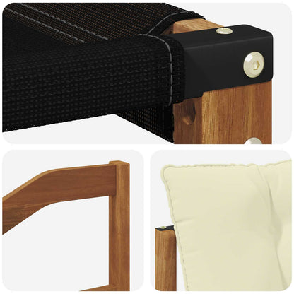 Set di divani da esterno con cuscino 4 pcs Naturale e Crema