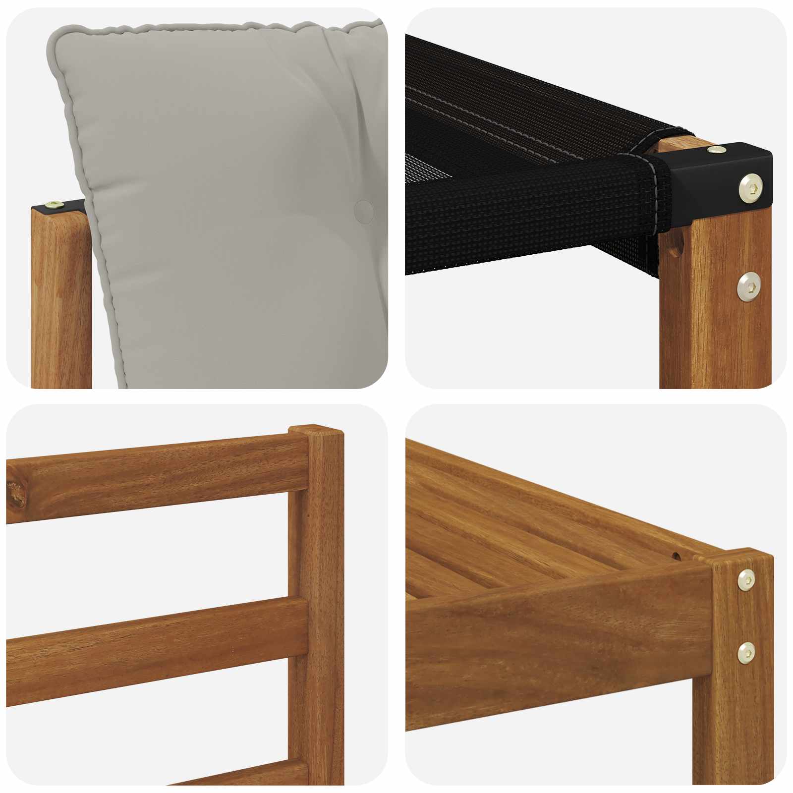 Set di divani da esterno 5 pcs Grigio Naturale e Chiaro | homemem39