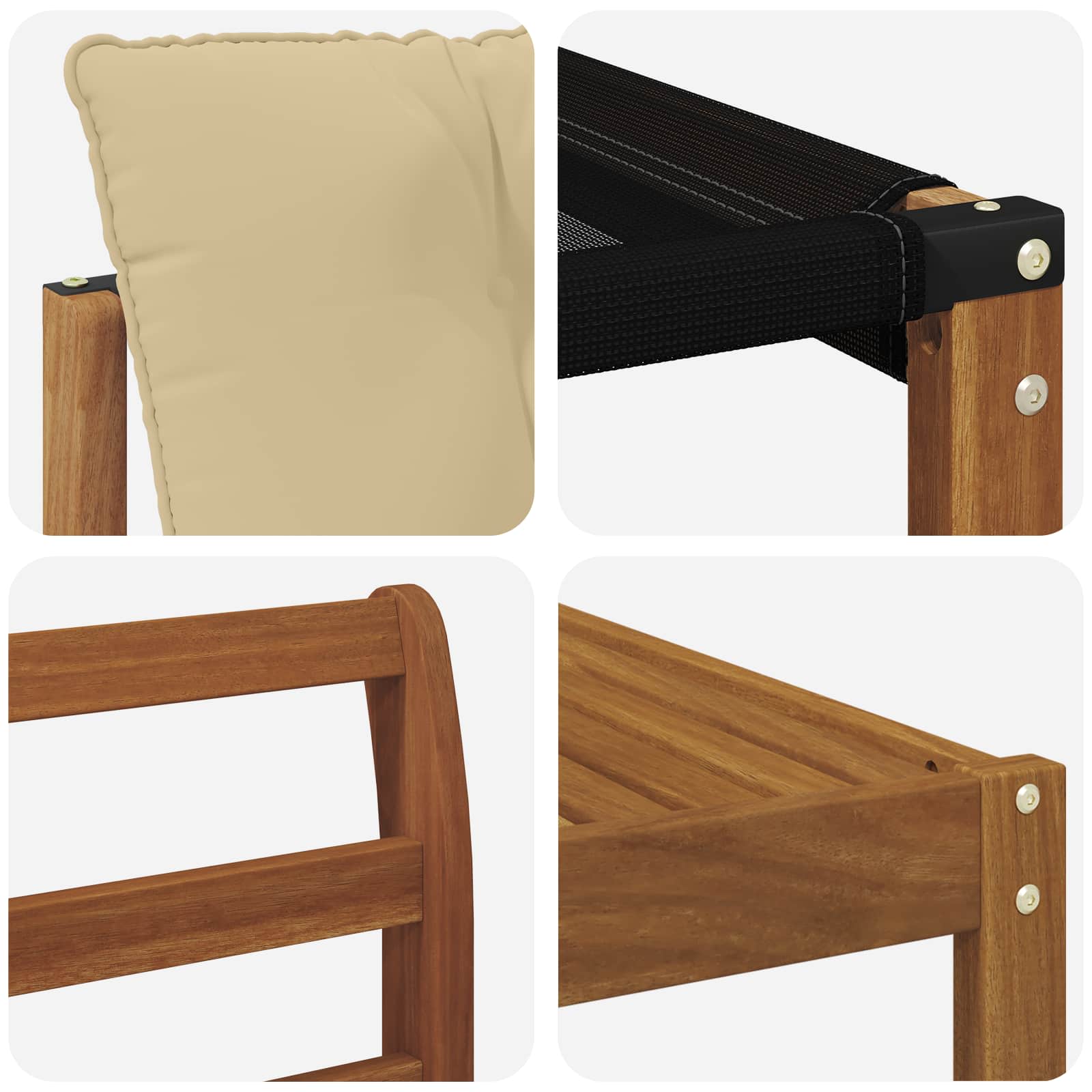 Set di divani da esterno con cuscino 5 pcs Naturale e Beige | homemem39