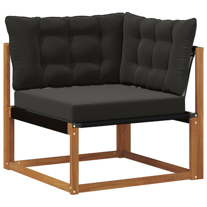 Set di divani da esterno con cuscino 5 pcs Naturale e Nero | homemem39