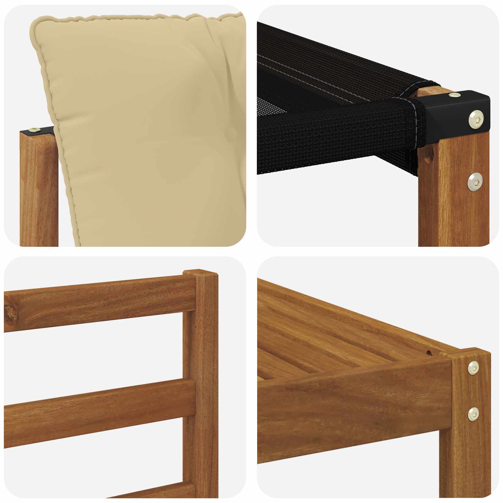 Set di divani da esterno con cuscino 7 pcs Naturale e Beige | homemem39