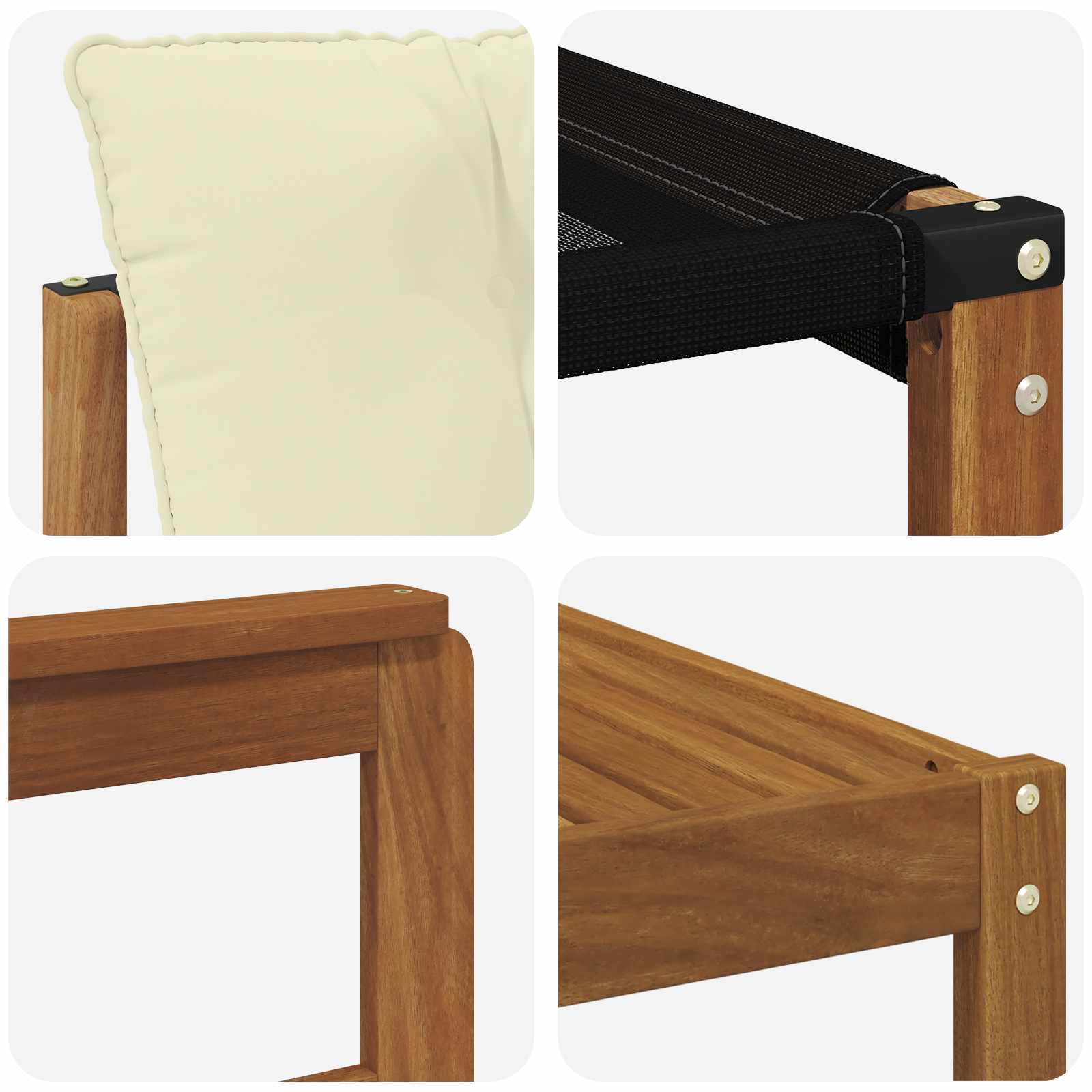 Set di divani da esterno con cuscino 7 pcs Naturale e Crema | homemem39