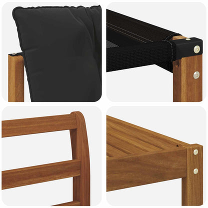 Set di divani da esterno con cuscino 7 pcs Naturale e Nero | homemem39