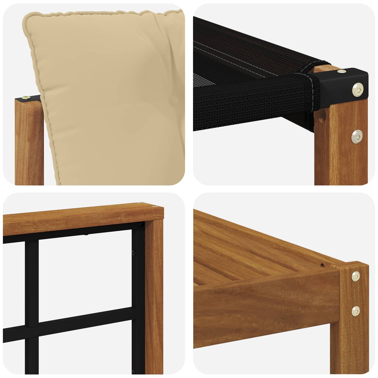 Set di divani da esterno con cuscino 7 pcs Naturale e Beige | homemem39
