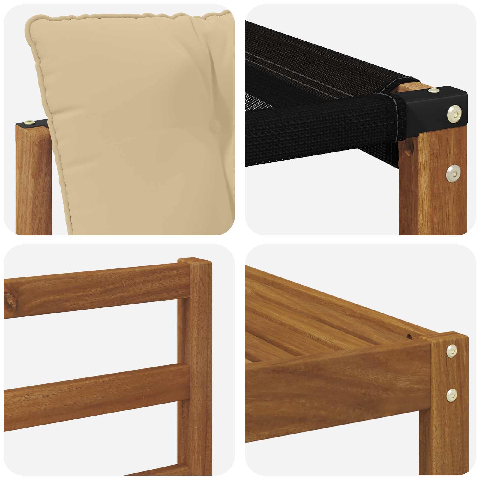 Set di divani da esterno con cuscino 9 pcs Naturale e Beige | homemem39