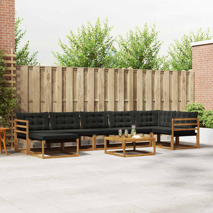 Set di divani da esterno con cuscino 22 pcs Naturale e Nero | homemem39