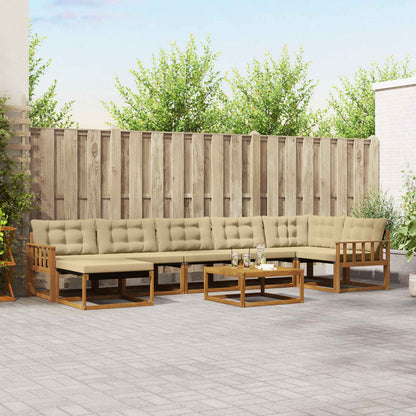 Set di divani da esterno con cuscino 22 pcs Naturale e Beige | homemem39
