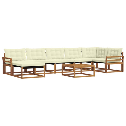 Set di divani da esterno con cuscino 22 pcs Naturale e Crema | homemem39
