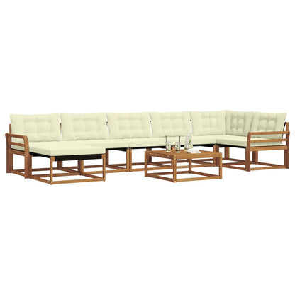 Set di divani da esterno con cuscino 22 pcs Naturale e Crema | homemem39