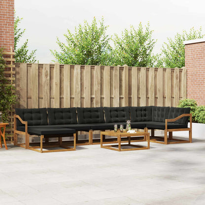 Set di divani da esterno con cuscino 22 pcs Naturale e Nero | homemem39