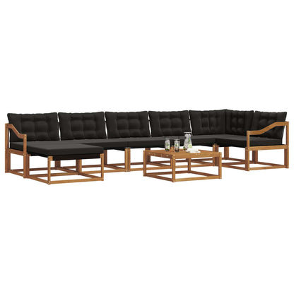 Set di divani da esterno con cuscino 22 pcs Naturale e Nero | homemem39