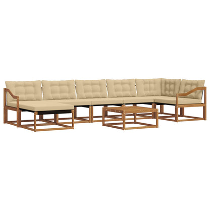 Set di divani da esterno con cuscino 22 pcs Naturale e Beige | homemem39