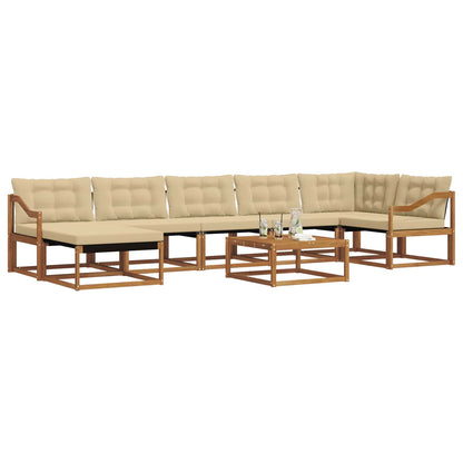 Set di divani da esterno con cuscino 22 pcs Naturale e Beige | homemem39