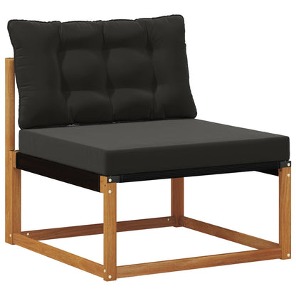 Set di divani da esterno con cuscino 8 pcs Naturale e Nero | homemem39