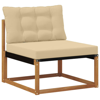 Set di divani da esterno con cuscino 9 pcs Naturale e Beige | homemem39