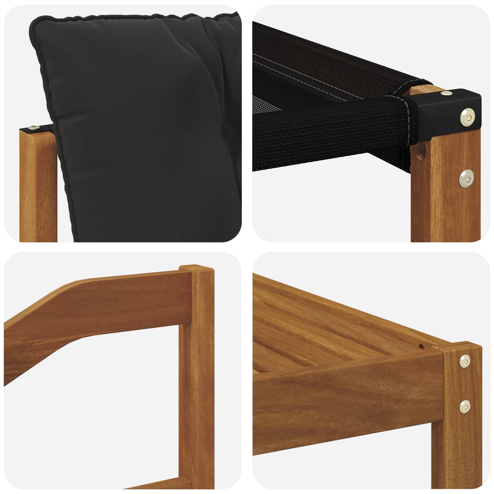 Set di divani da esterno con cuscino 11 pcs Naturale e Nero | homemem39