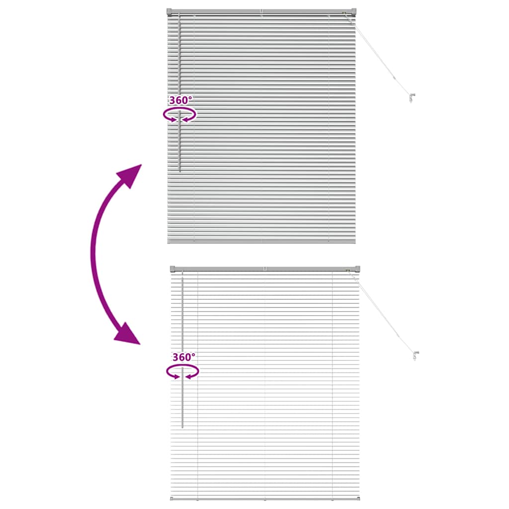 Tendaggi a veneziana Argento 130 x 100 cm Alluminio | homemem39