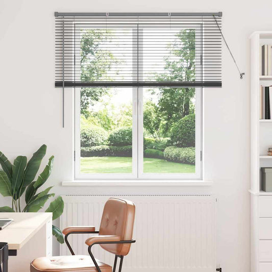 Tendaggi a veneziana Grigio scuro 130 x 135 cm Alluminio