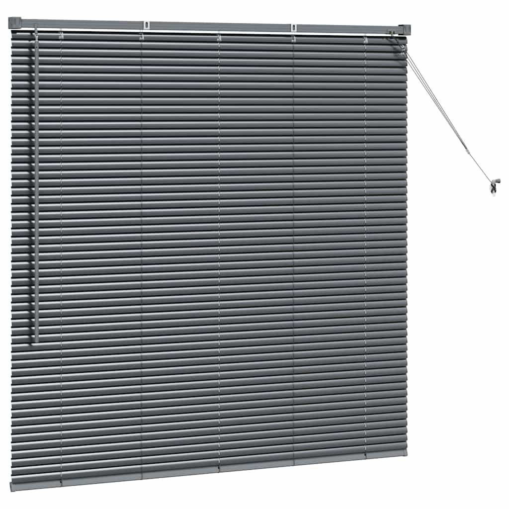 Tendaggi a veneziana Grigio scuro 130 x 135 cm Alluminio | homemem39