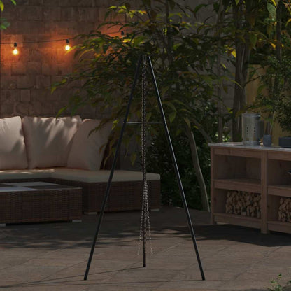 Treppiede da Campeggio Nero 92 x 92 x 151,5 cm Acciaio | homemem39