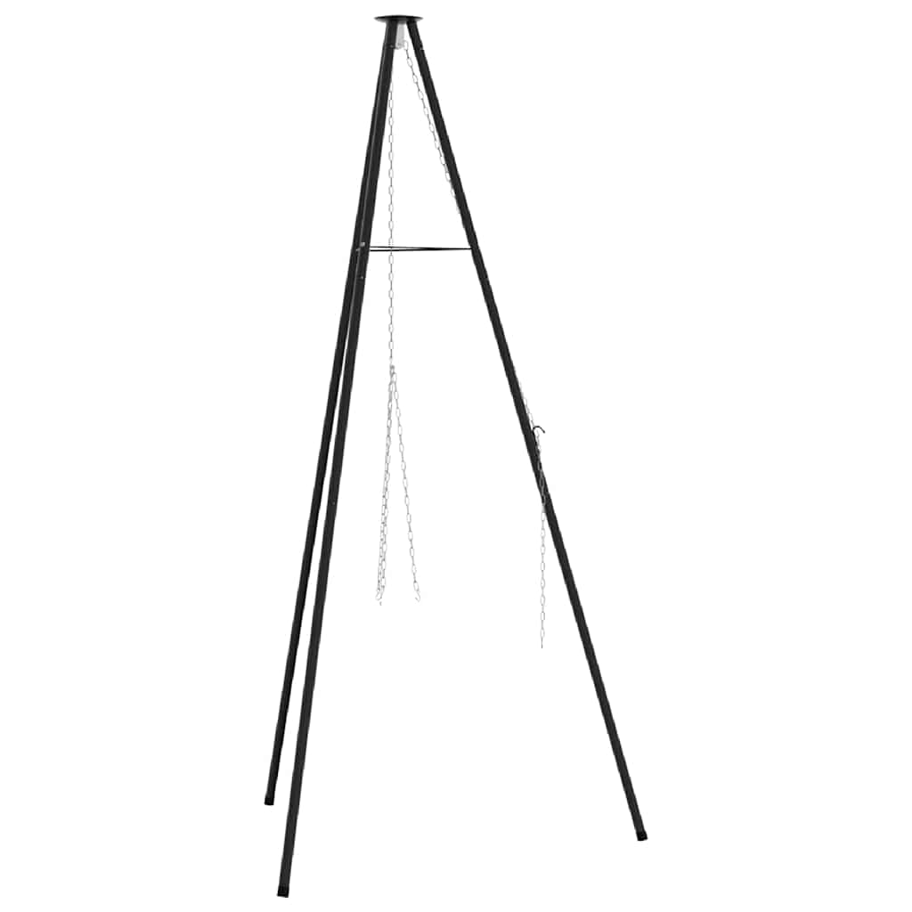 Treppiede da Campeggio Nero 92 x 92 x 151,5 cm Acciaio | homemem39
