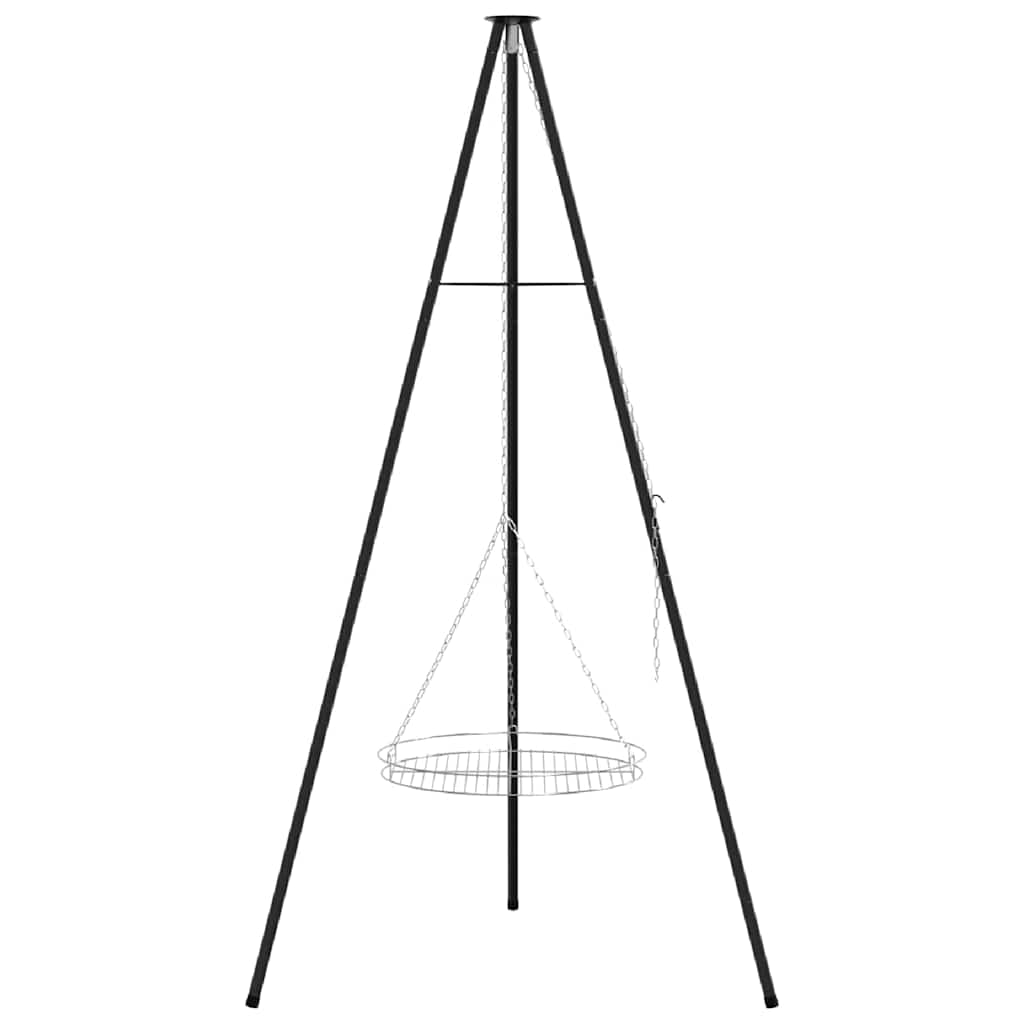 Treppiede da Campeggio 2 pcs Nero Acciaio | homemem39