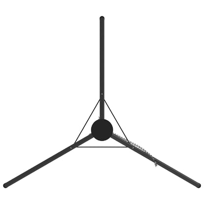 Treppiede da Campeggio 2 pcs Nero Acciaio | homemem39