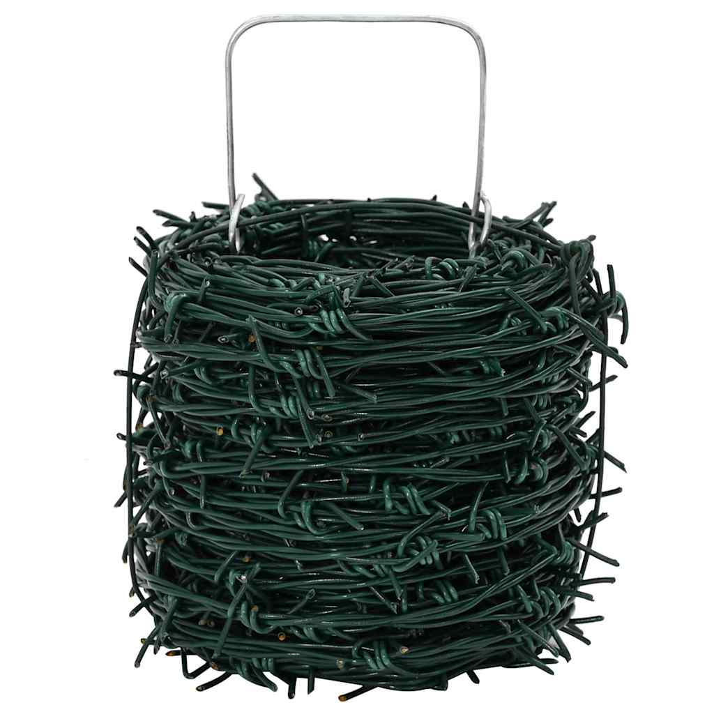 Fil di Ferro Spinato Verde 50 m Acciaio Zincato a Caldo | homemem39