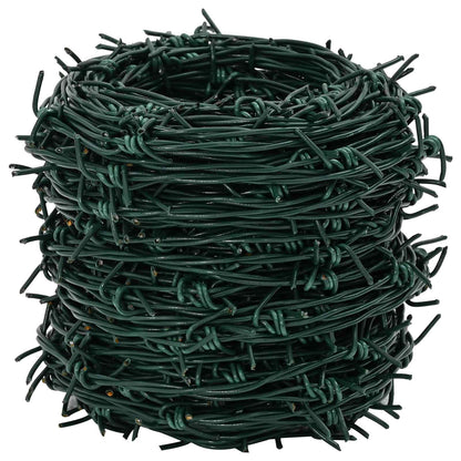 Fil di Ferro Spinato Verde 50 m Acciaio Zincato a Caldo | homemem39