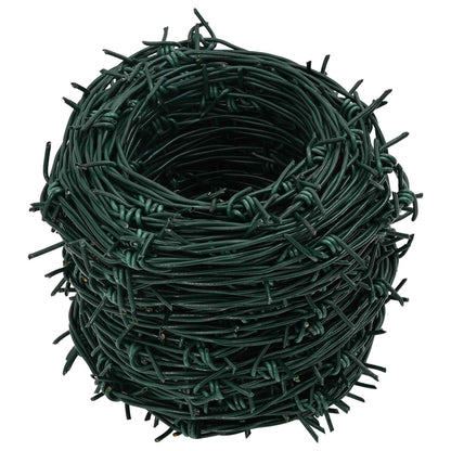 Fil di Ferro Spinato Verde 100 m Acciaio Zincato a Caldo | homemem39