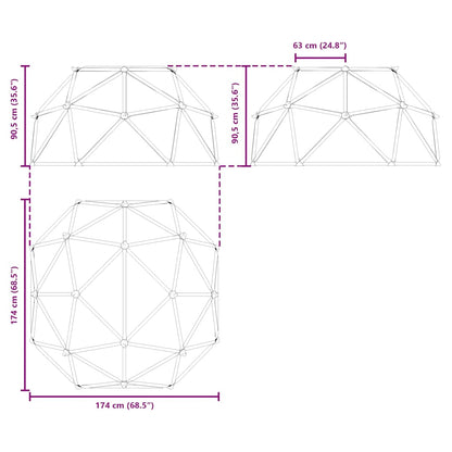 Dome da Arrampicata Blu Acciaio